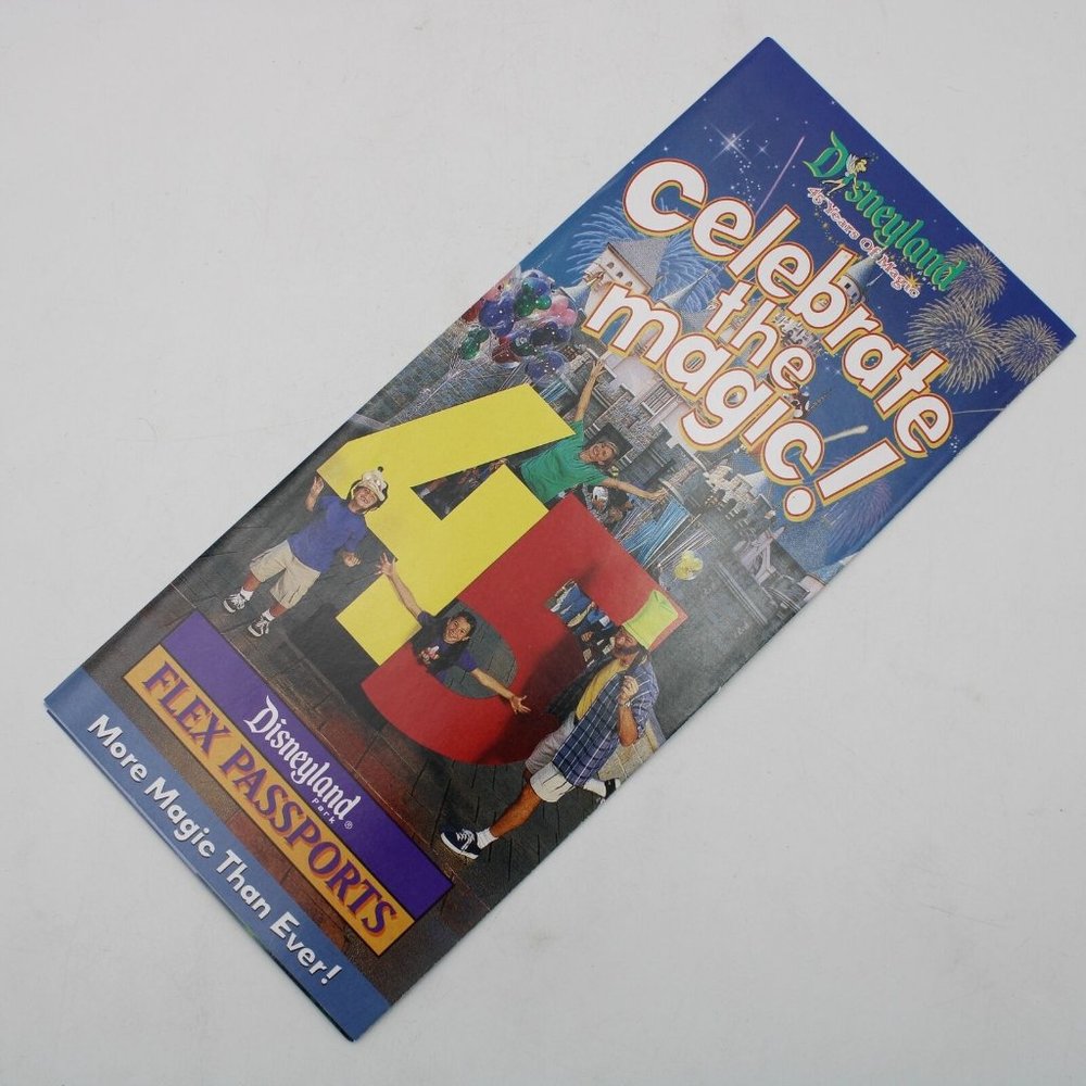Disneyland Brochure Map Celebrate The Magic 45 Years Of Magic Flex Passports